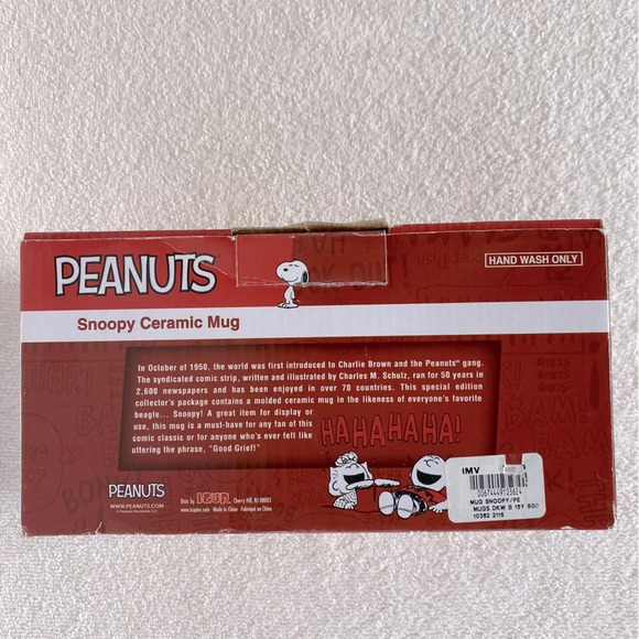 SOLD-Peanuts Snoopy  Head Ceramic Mug - Picture 9 of 16